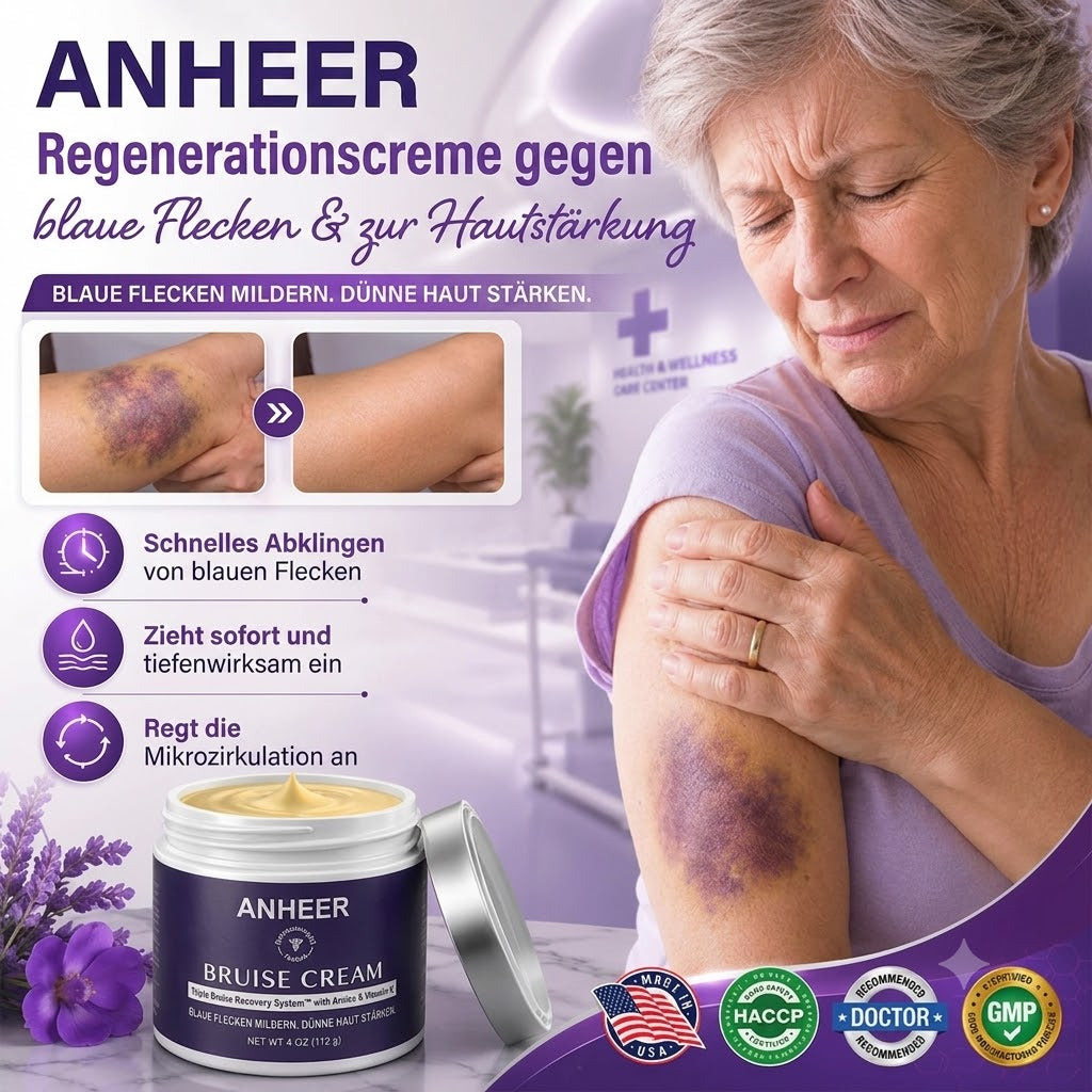 💥Über 75.000 Mal verkauft💕 – Anheer® Hautstärkende Creme gegen blaue Flecken